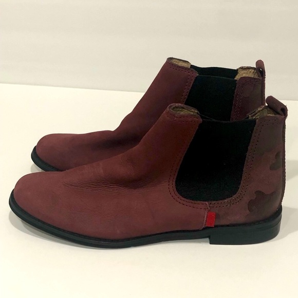Marc Joseph of New York Girls Ankle Boots Burgundy Wine Nubuck Leather size 2.5M - Picture 3 of 15